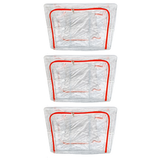 超大透明可視雙開收納箱, 尼龍加粗鋼架, 45 x 40 x 60cm, 橘紅色, 3個