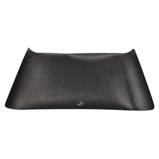 大理石紋靜電防滑皮革辦公桌墊, 質感黑