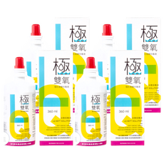 台裕 極雙氧隱形眼鏡保養液, 360ml, 4瓶