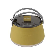 m square 矽膠折疊燒水壺 1L, 芥末黃, 1個