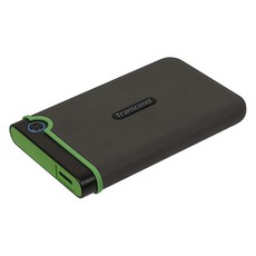 Transcend 創見 StoreJet 25M3 2TB 外接式硬碟 軍規三層抗震 AES資料加密 單鍵自動備份, 綠色, 1個