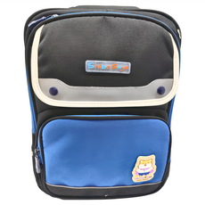 柴語錄 撞色護脊書包 尼龍材質, 黑色, 42 x 31 x 21cm