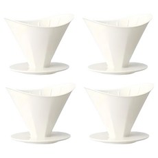 KINTO OCT八角陶瓷濾杯 4杯 白, 1組