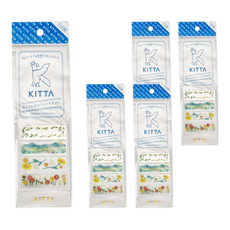 KING JIM KITTA 隨身攜帶和紙膠帶, Clear透明 + 金箔, 5個