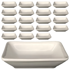 TATUNG 大同磁器 長方形醬油碟 9 x 6.5 x 2.4cm 20個, 1組, 白色