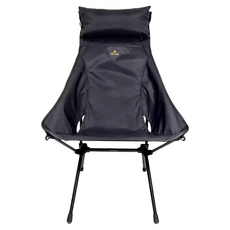 OWL CAMP 滿版高背椅 頭枕加大版, 500D尼龍布料, 7075航空鋁合金, 黑色, 1個