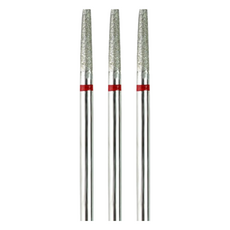 EOSO 03直筒磨頭，用於去除人工甲、保護甲緣，金剛砂磨頭/不鏽鋼柄身, 03直筒頭, 3件