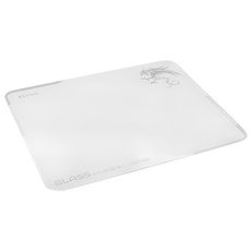 iLeco 鋼化光伏玻璃精準鼠墊 約300x250x3.2mm 約560g, 白色, 1盒