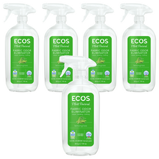 ECOS 天然織物除臭噴霧 淡雅檸檬草, 美國EPA安全認證，植物萃取，591ml, 5瓶