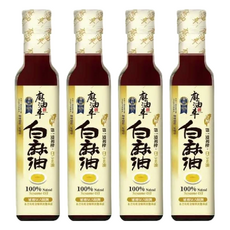 麻油車 頂級冷壓白麻油, 100%白芝麻, 255毫升, 255ml, 4瓶