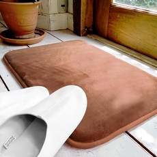 G+居家 雪花抗菌防滑吸水地墊 深咖啡色 超細纖維, 40 x 60cm