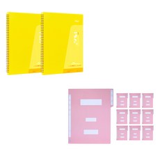 ECO Chungwoon Plus 樂譜文件夾A4 40 張2p +紙質索引文件夾10p, 1組, 黃色