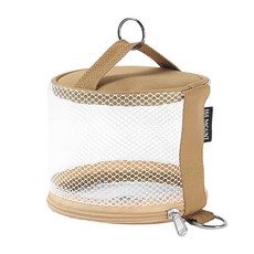 ISE MOUNT 小島嶼山 網布捲筒衛生紙抽取掛包 14.5x11.5cm, 卡其色, 1層, 1個