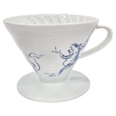 HARIO 好璃奧 x 橘吉 濾杯 V60聯名款, 119 x 100 x 82mm 口徑95mm 鳥獸戲畫, 1盒, 1~4杯