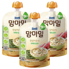 Maeil Mammameal 寶寶粥, 牛肉海帶芽, 韓國嬰幼兒醫學專家指導, 多樣化食材, 新鮮食感, 100g, 3包