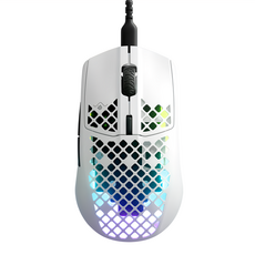 steelseries 賽睿 有線滑鼠 Aerox 3 原生級聚四氟乙烯 TrueMove Core 感應器, Snow 雪白色