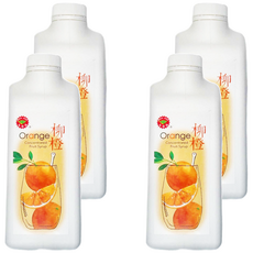 良田牌 柳橙濃縮果汁，鮮美酸甜，清爽解渴, 1.2kg, 4瓶
