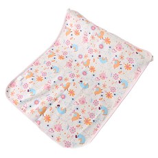 竹纖維三層嬰兒防水隔尿墊, 200 x 180cm, 愛心小鳥, 1個