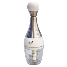 304不銹鋼蒜泥絞蒜器 22*8CM, 白色 + 銀色, 1個