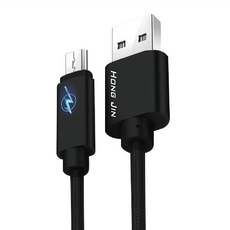 HONG JIN 宏晉 智能快充充電線 HJ-C02 2條, 1m, 黑色, 1組