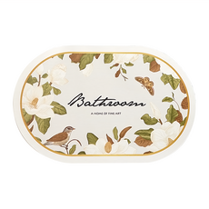 KOKOYI B01升級版防霉可水沖軟式珪藻土吸水速乾防滑地墊 鏡花水月, 40 x 60cm