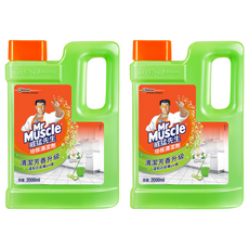 Mr Muscle 威猛先生地板清潔劑 清潔芳香升級 快乾不黏腳 溫和近皮膚pH值, 2L, 2瓶