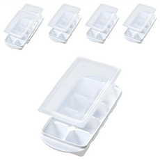 NAKAYA 日本 8格製冰盒 附蓋, 白色, 6個