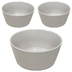 WANDU 瓦讀 麥田陶瓷飯碗 5691-02A 5.5吋(13.8 x 6.4cm), 灰色, 3個