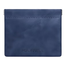 POLYWELL 彈片絨布收納包 15 x 11.5 cm PW15-T65-0811, 寶藍色, 1個