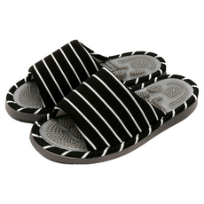 arnaldo bassini Gist系列 條紋室內按摩拖鞋 黑色, 250mm