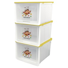 收納王妃 蠟筆小新 塑膠鞋盒3入組, 小新奔跑 黃色, 1組