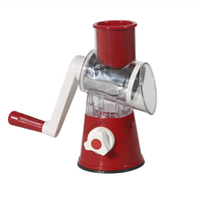 多功能3合1手搖滾筒刨切菜器, 26 x 11.5 x 24cm, 酒紅色, 1個