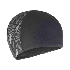 Speedo 成人尼龍抗氯泳帽 Boom End+, ONE SIZE, 黑色 + 炭灰色, 1個