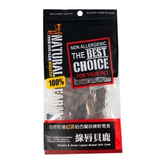 NATURAL FARM 自然牧場 紐西蘭 訓練軟零食 100%全天然寵物零食, 1包, 70g, 綠唇貝鹿