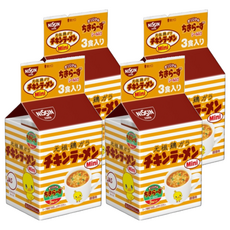 元祖 雞汁麵 迷你小雞麵 Set 3, 日本經典長久熱賣, 拉麵體Q彈，越嚼越香, 馬克杯直接沖泡，美味隨時享, 12包