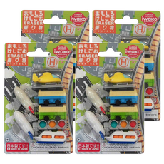Iwako 造型橡皮擦 交通工具 Set, 4盒