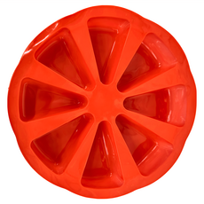 矽膠耐熱司康 8等分模具, 方便快速, 一體成形, 红色, 1個