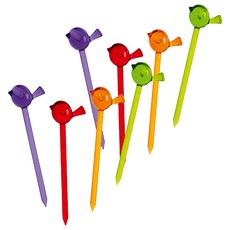 koziol Pi樹梢小鳥短叉 德國製造 派對叉組合含樹架, 8支, 1組