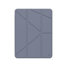 JTLEGEND Youth相機快取透明防摔殼 附Apple Pencil槽, 灰藍色, 1個