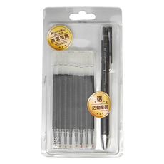 TOWO 東文 筆芯8入組 0.4, 黑色, 1組