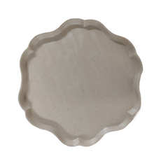 Rotana 古典花型 輕量陶皿 日本美濃燒, 灰色, 1個