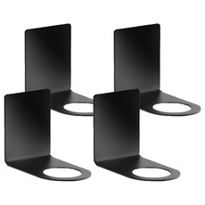 壁掛式沐浴乳掛架，不鏽鋼，防水防潮，免打孔/免釘牆，一體成形，黑色/銀色, 中號 3.3cm, 1組