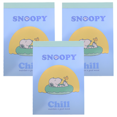PEANUTS 史努比 SNOOPY好心情萬用MEMO本 10.3 X 14.7CM, 泳圈藍, 3本, 1本