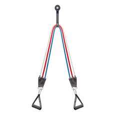 Reebok可調式拉力繩組，附收納袋，多種阻力選擇，全身運動適用, 1組, 186 x 12.4 x 2.7cm, 紅色 + 藍色 + 米色