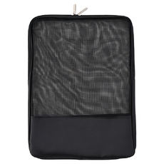 FANCY LIFE 尼龍文件袋, 黑色, 網狀設計, 輕巧便攜, 文件收納好幫手, A4, 1個