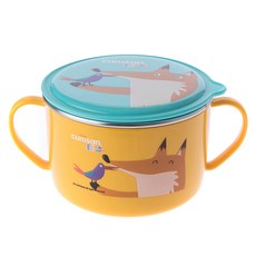 cuitisan 小狸湯碗 18 x 12.4 x 8.6cm, 月光亮黃色, 1個, 221g