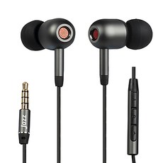 INTOPIC 廣鼎 重低音鋁合金耳機麥克風 線控接聽 鍍金插針, JAZZ-i103, 黑色