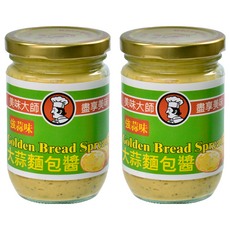 CHEF'S CHOICE 美味大師 大蒜麵包醬強蒜味, 220g 金黃香脆, 2罐