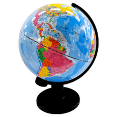 FUN GLOBE 12吋藍色海洋行政地球儀 塑膠座, MS-112A