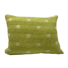 J&N 圓點彈性腰枕 2入 聚酯纖維枕套, 綠色